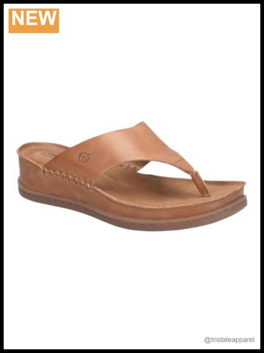 Wedge Thong Sandals Full Grain Leather Platform Slip On Casual